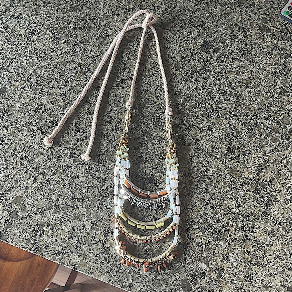 Anthropologie Layered Adjustable Rope Necklace